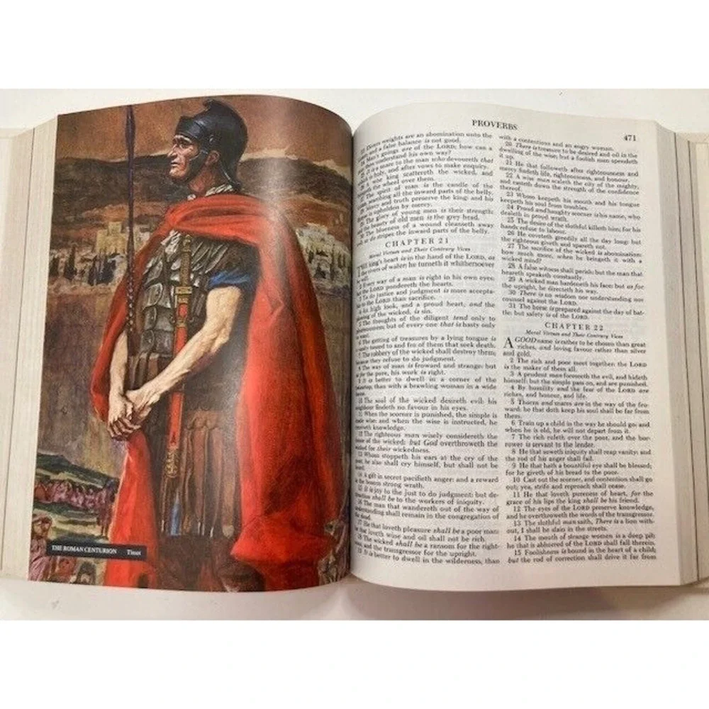 Vintage Holy Bible King James‎ Keepsake Edition 1976 Color Art Prints